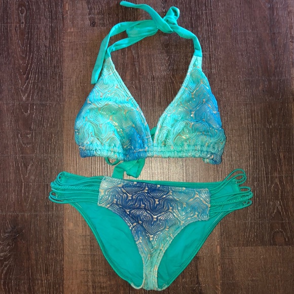 Luli Fama Other - Luli FamaBikini DD-cup halter top Medium bottoms